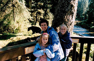 Island Wings Bear Viewing Clients Island Wings bear viewing clients on a wildlife sightseeing bear tour at Anan Creek.