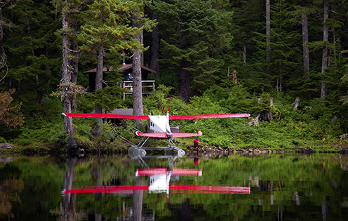 Island Wings transports clients to forest service cabins in the misty fiords national monument.