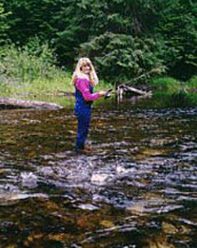 Michelle on a Island Wings Fly-out tour in the Misty Fjords.