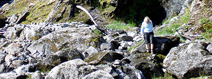 Island Wings hiking tour siteseeing in Misty Fiords southeast Alaska.